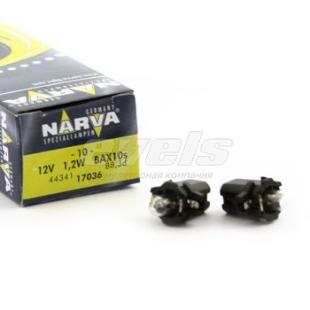 Лампа "NARVA" 12v 1,2W (B8,3d black) /BAX