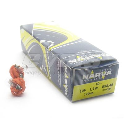 Лампа "NARVA" 12v 1,2W (BX8,4d orange) /BAX — основное фото